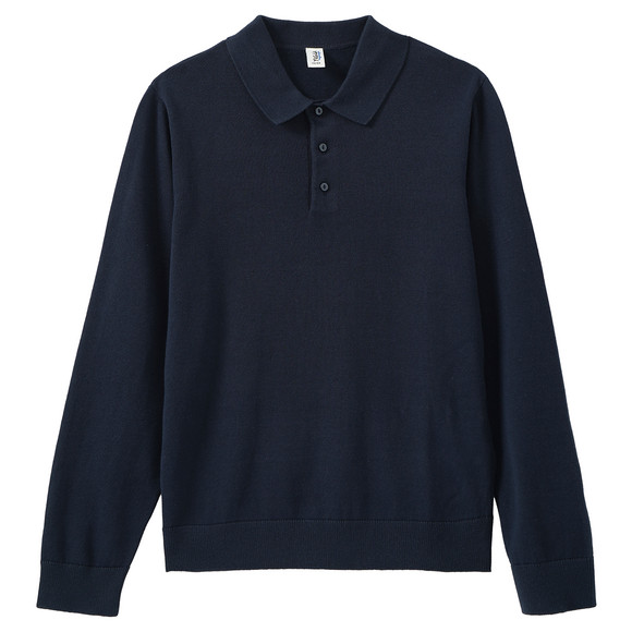 Fijngebreide trui voor jongens met polokraag