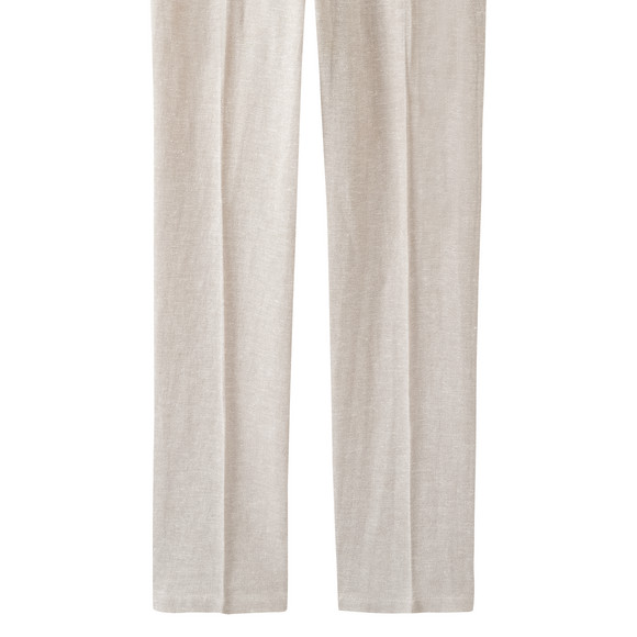 Geklede linnen broek voor jongens met bretels