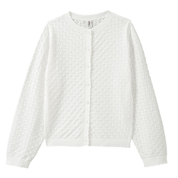 Mädchen Strickjacke mit Ajour-Muster