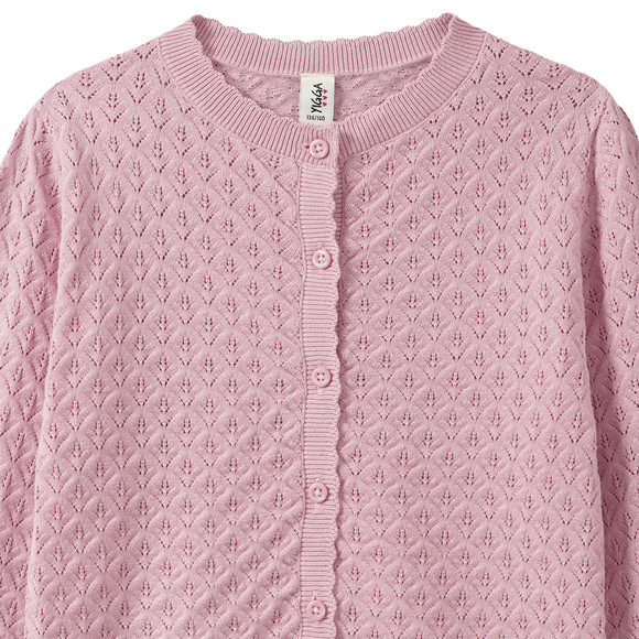 Mädchen Strickjacke mit Ajour-Muster