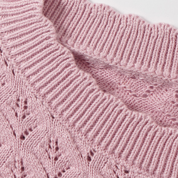 Mädchen Strickjacke mit Ajour-Muster