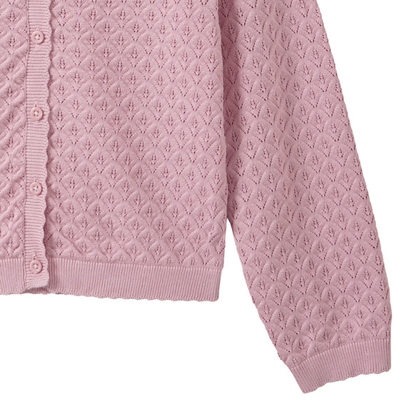 Mädchen Strickjacke mit Ajour-Muster