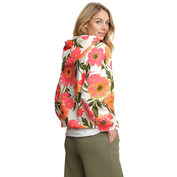 Damen Hoodie mit Blumen-Print