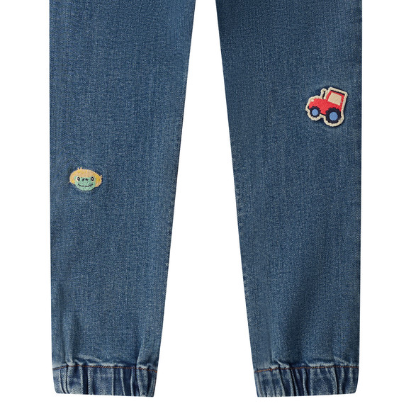 Jungen Pull-on-Jeans mit Stickereien