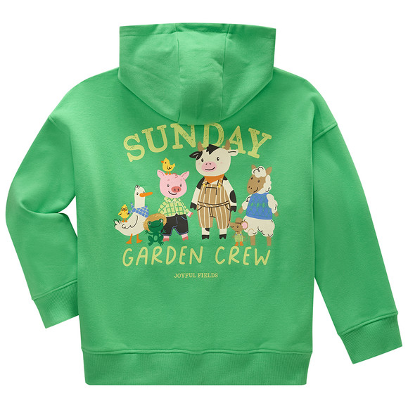 Jungen Sweatjacke mit Bauernhof-Print