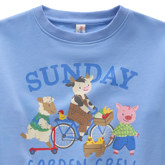 Jungen Sweatshirt mit Bauernhof-Print