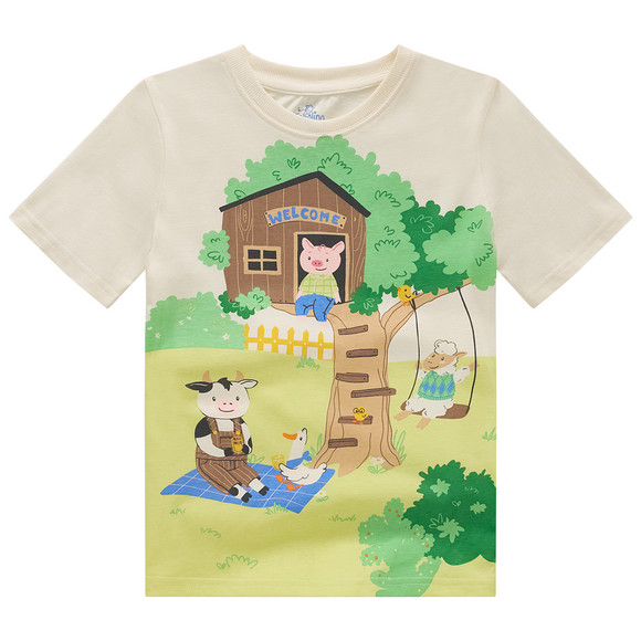 Jungen T-Shirt mit Bauernhof-Print
