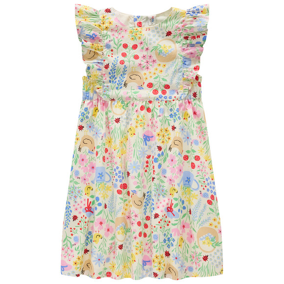 Mädchen Kleid mit Blumen-Allover