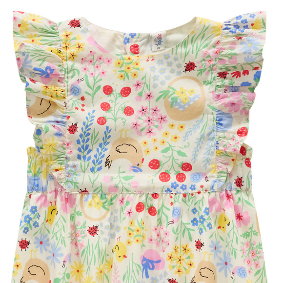 Mädchen Kleid mit Blumen-Allover