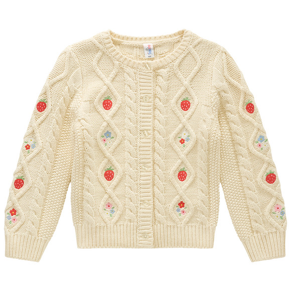 Mädchen Strickjacke mit Stickereien