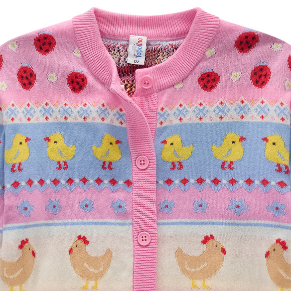 Mädchen Strickjacke mit Tier-Motiven