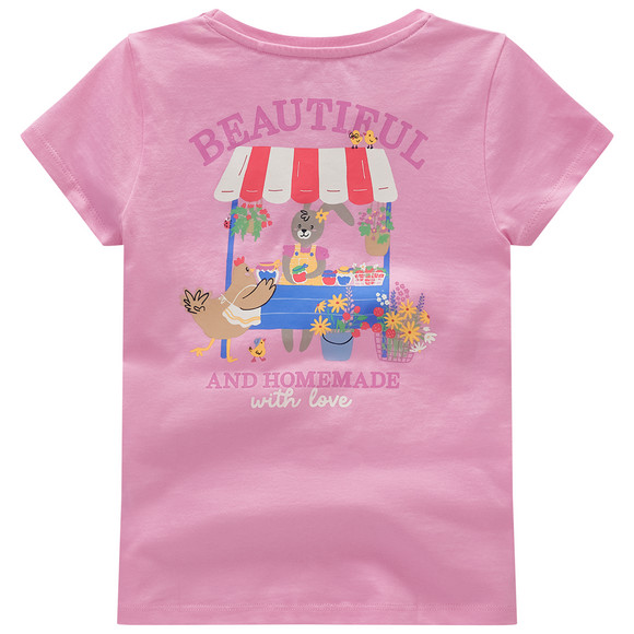 Mädchen T-Shirt mit Rücken-Print