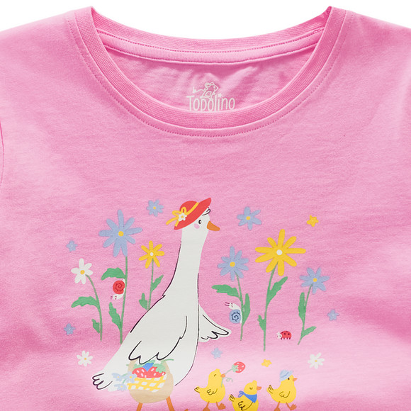 Mädchen T-Shirt mit Bauernhof-Print