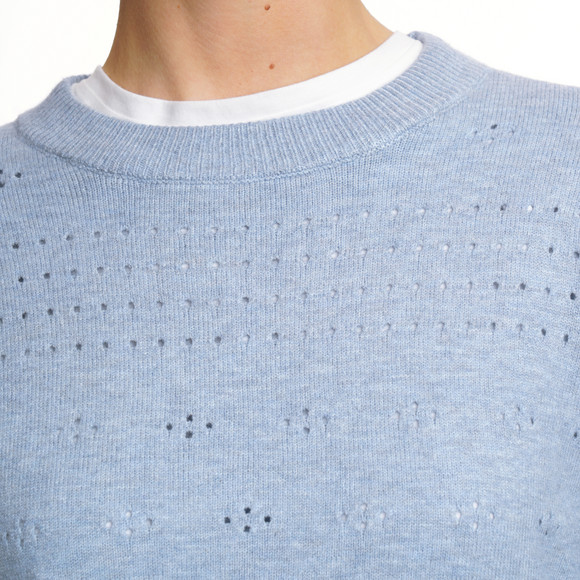 Damen Strickpullover mit Lochmuster