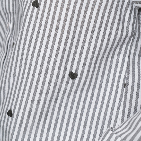 Damen Bluse mit Herz-Stickerei