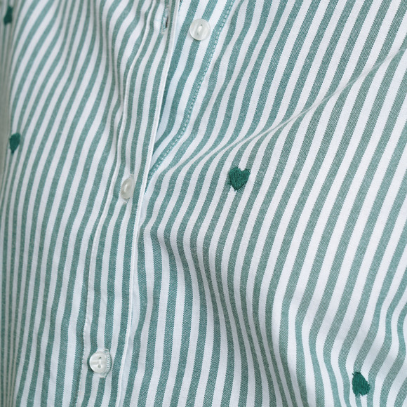 Damen Bluse mit Herz-Stickerei