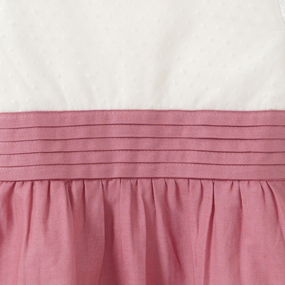 Mädchen Kleid mit Leinen