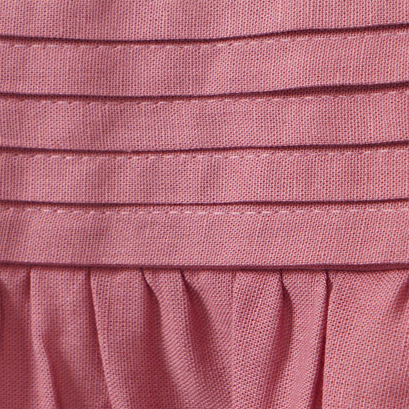 Mädchen Kleid mit Leinen