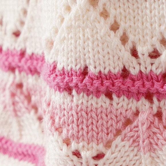 Mädchen Strickpullover mit Ajour-Muster