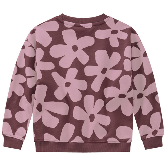 Mädchen Sweatshirt mit Blumen-Allover