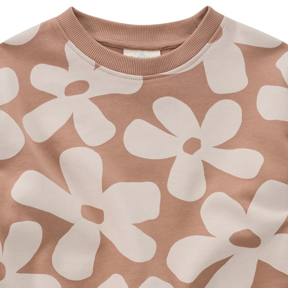 Mädchen Sweatshirt mit Blumen-Allover