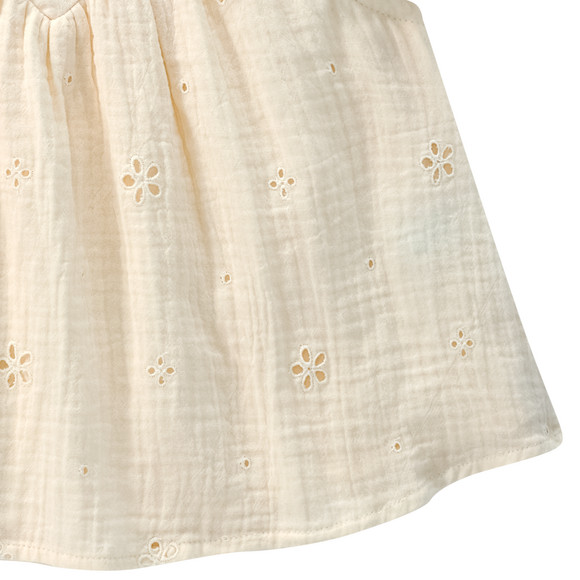 Mädchen Musselinbluse mit Lochstickerei
