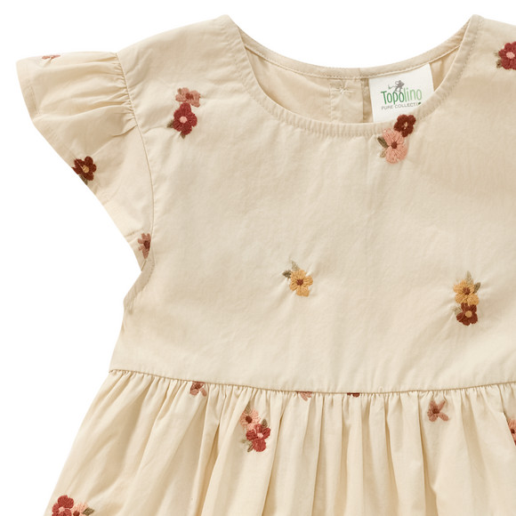 Mädchen Kleid mit Blumen-Stickerei
