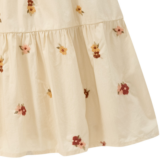 Mädchen Kleid mit Blumen-Stickerei
