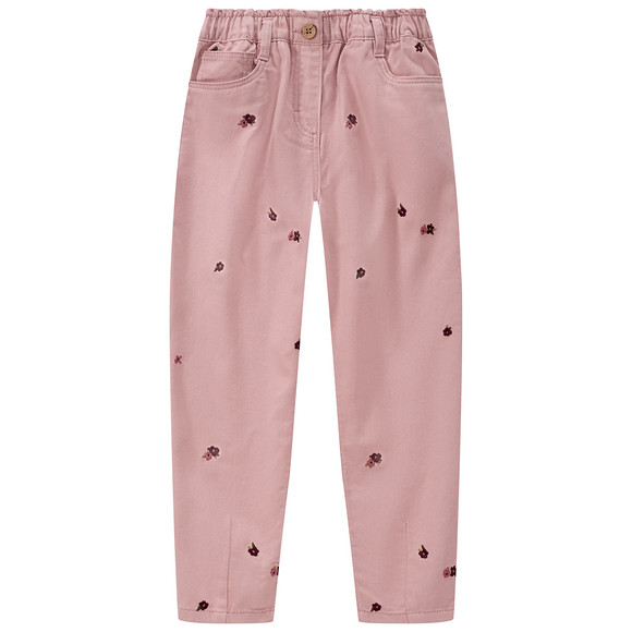 Mädchen Jeans mit Blumen-Stickerei