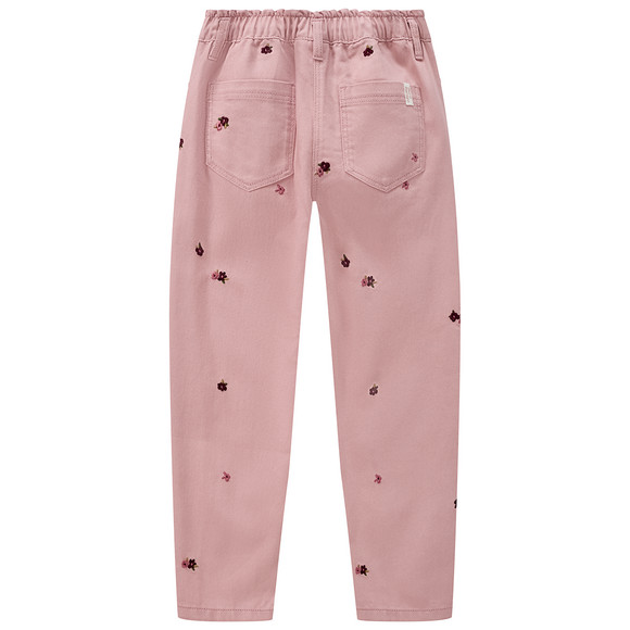 Mädchen Jeans mit Blumen-Stickerei
