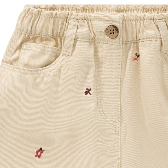 Mädchen Jeans mit Blumen-Stickerei