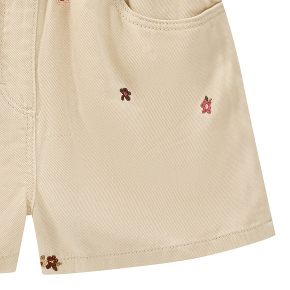 Mädchen Jeans mit Blumen-Stickerei