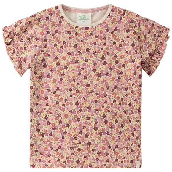 2 Mädchen T-Shirts mit Rüschenärmeln