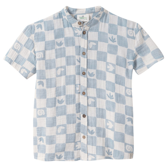 Jungen Musselinhemd mit Allover-Muster