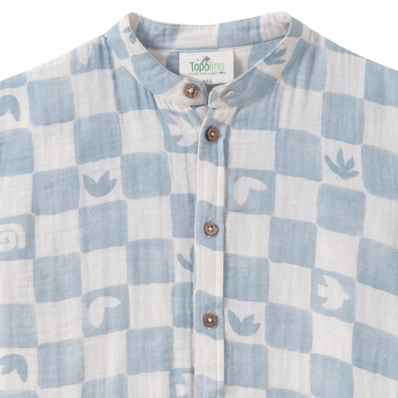 Jungen Musselinhemd mit Allover-Muster