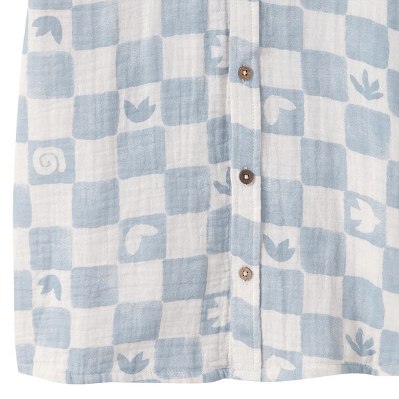 Jungen Musselinhemd mit Allover-Muster