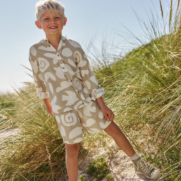 Jungen Musselinshorts mit Allover-Muster