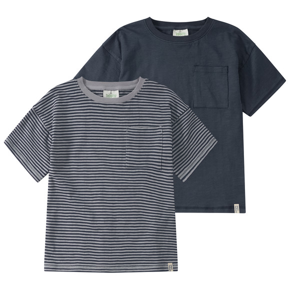 2 Jungen T-Shirts mit Brusttasche