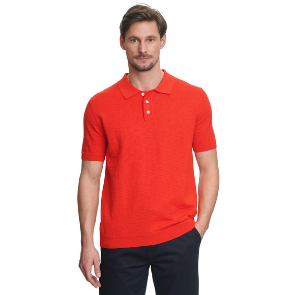 Herren Strick-Poloshirt aus Baumwolle