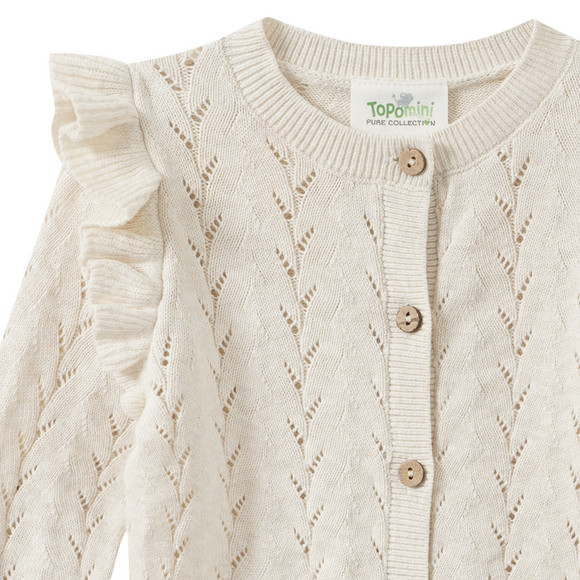 Baby Strickjacke mit Rüschen