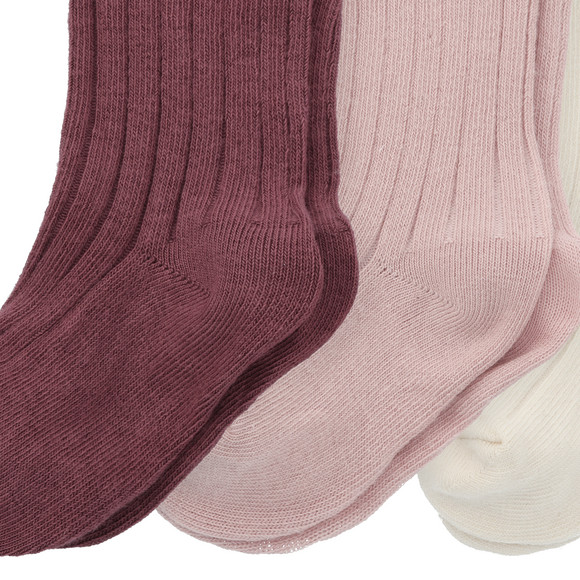 3 Paar Baby Socken mit Rippstruktur