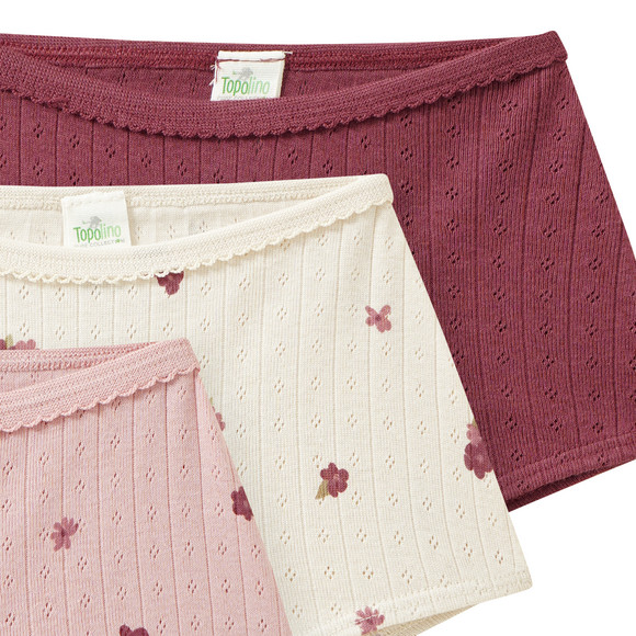 3 Mädchen Pantys aus Bio-Baumwolle