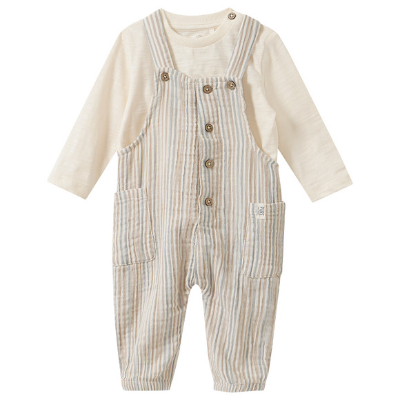 Newborn Set mit Latzhose und Langarmshirt