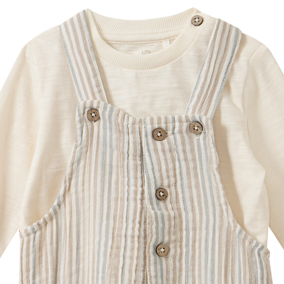 Newborn Set mit Latzhose und Langarmshirt