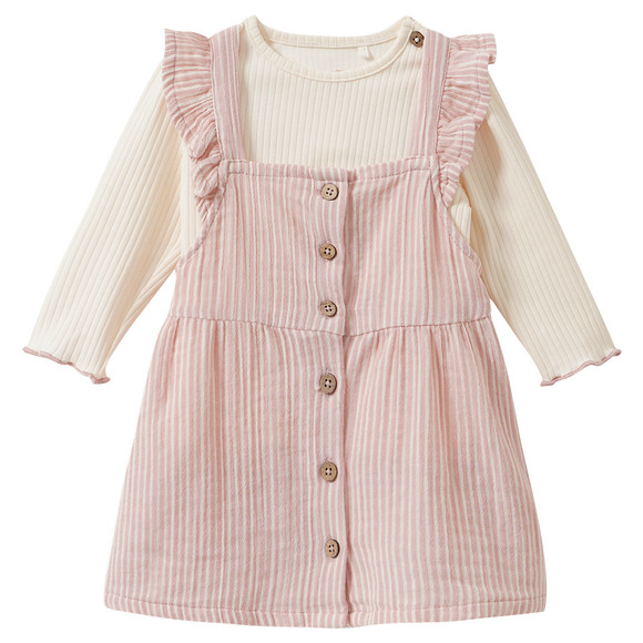 Newborn Set mit Latzkleid und Rippshirt
