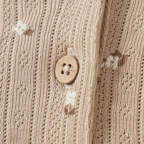 Newborn shirt met lange mouwen en bloemetjes