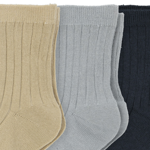3 Paar Kinder Socken mit Rippstruktur