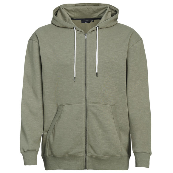 Herren Sweatjacke in Unifarben oliv