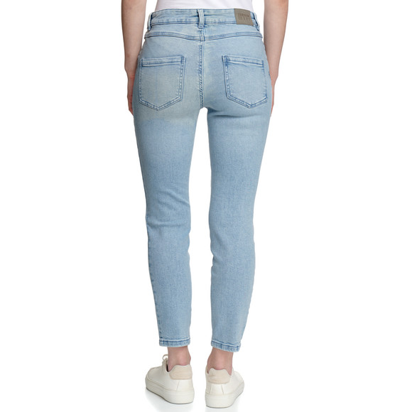 Damen Slim-Jeans mit Used-Waschung