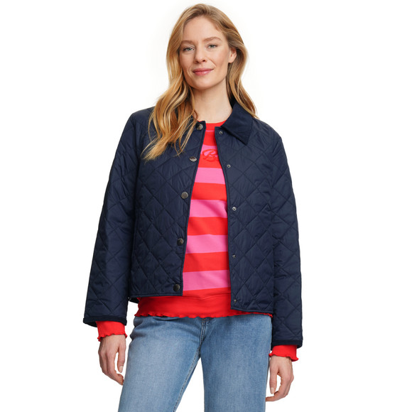Damen Steppjacke mit Cordkragen